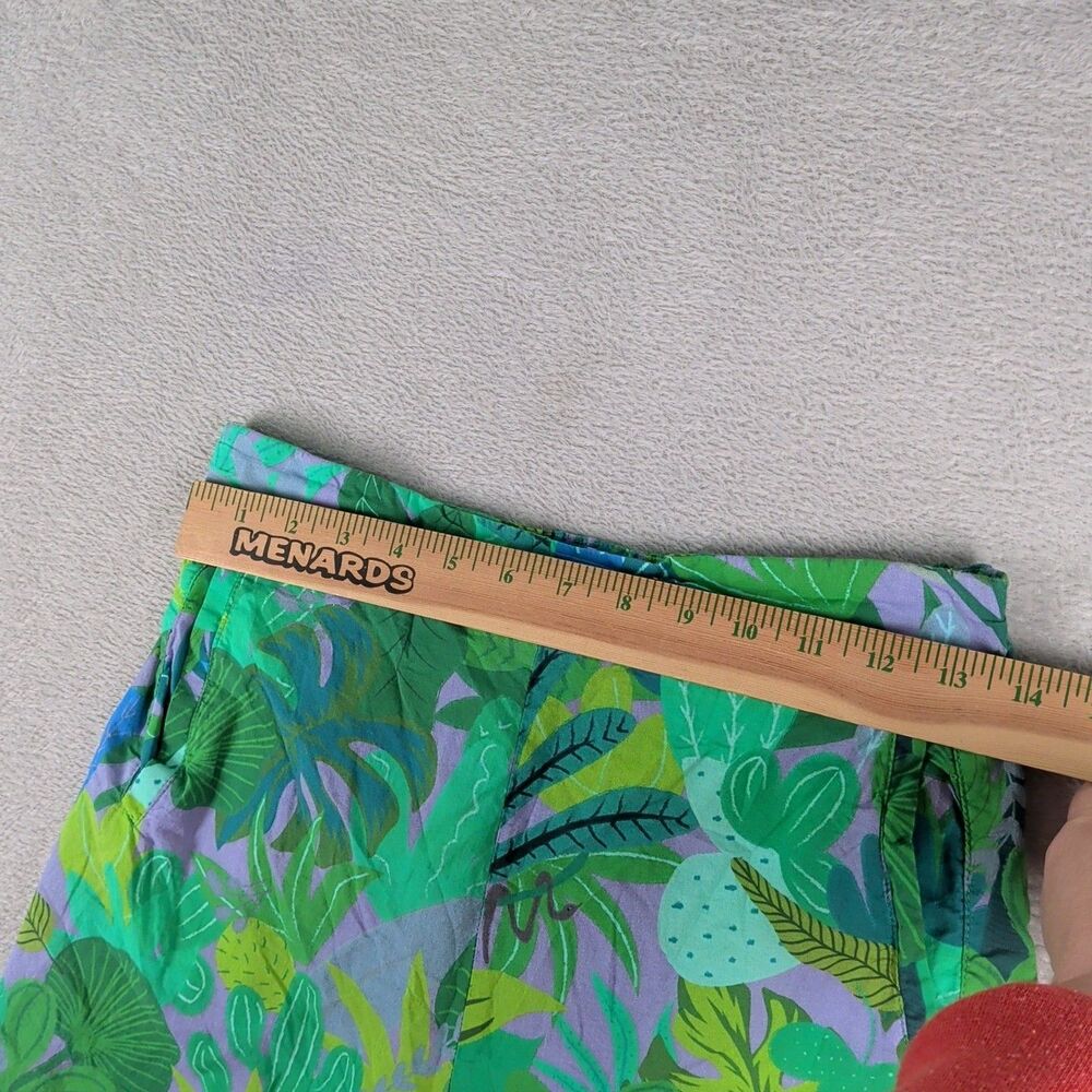 Vilagallo Sandra Short Size 10-12 Euro 42 Jungle Snake Print Cotton Spain Pocket - Picture 6 of 11